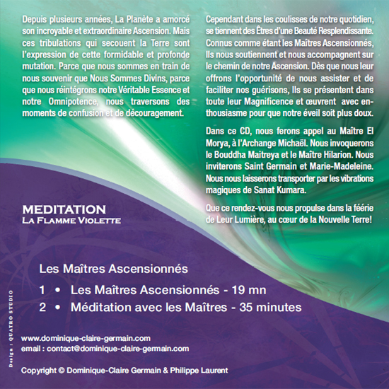 CD de méditation Les Maitres Ascensionnés