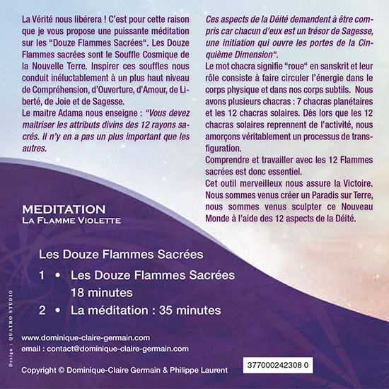 CD de méditation Les Douze Flammes Sacrées
