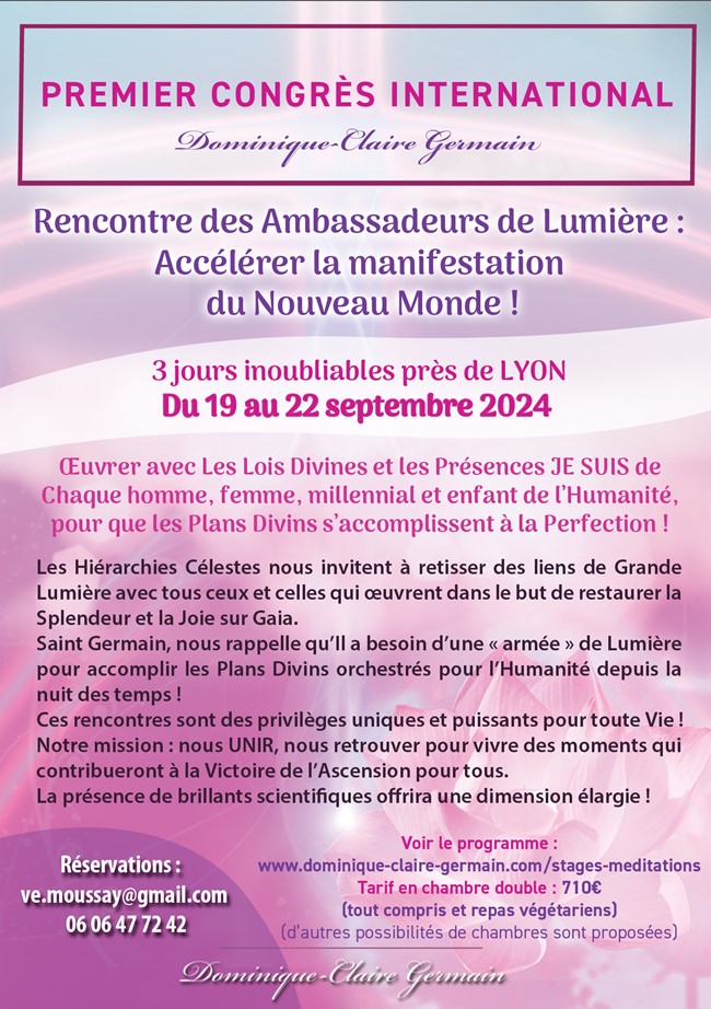 Rencontre des Ambassadeurs de Lumière, pour manifester le Nouveau Monde