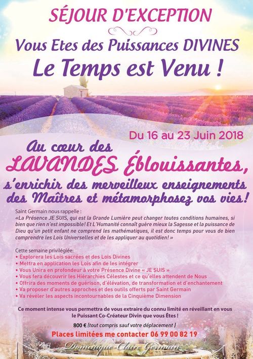 Reprendre en profondeur tous les enseignements de la Fraternité Blanche, Drome, du 16 au 23 juin 2018 